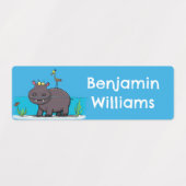 鳥おもしろい漫画の海馬パーソナライズされた類 ラベル (デザイン1)