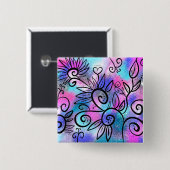 鳥おもしろい芸術 缶バッジ (正面&裏面)