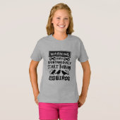 鳥おもしろい見張警告り Tシャツ (正面フル)