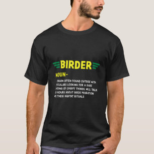鳥おもしろい観察野鳥観察鳥名詞 Tシャツ