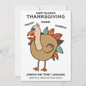 鳥おもしろい鳥の鳥の感謝祭 シーズンカード (正面)