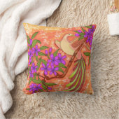 鳥およびアメリカ人のMoJoの花の枕 クッション (ブランケット)