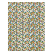 鳥およびエキゾチックな花模様2 テーブルクロス (正面)