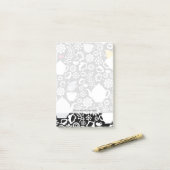 鳥およびコップパターン ポストイット (デスク上)