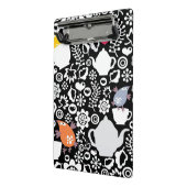 鳥およびコップパターン ミニクリップボード (アングル2)