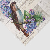 鳥およびシャンデリアのヴィンテージのフランス人のティッシュペーパー 薄葉紙 (詳細)
