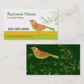 鳥およびタケの名刺 名刺 (正面/裏面)