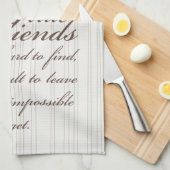 鳥および友人 キッチンタオル (四つ折り)