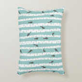 鳥および木が付いているパターン アクセントクッション (正面(垂直))