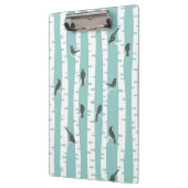 鳥および木が付いているパターン クリップボード (左)