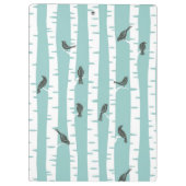 鳥および木が付いているパターン クリップボード (裏面)