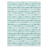 鳥および木が付いているパターン テーブルクロス (正面)