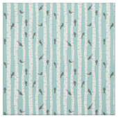 鳥および木が付いているパターン ファブリック (見本)