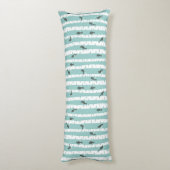 鳥および木が付いているパターン ボディピロー (裏面 (縦))