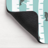 鳥および木が付いているパターン マウスパッド (コーナー)