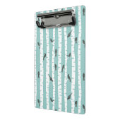 鳥および木が付いているパターン ミニクリップボード (アングル2)