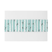 鳥および木が付いているパターン 招待状ベリーバンド (裏面例)