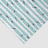 鳥および木が付いているパターン 薄葉紙 (詳細)