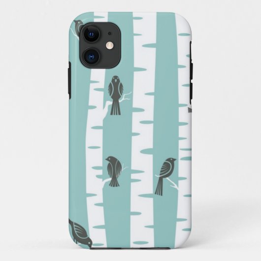 鳥および木が付いているパターン Case-Mate iPhoneケース (裏面)