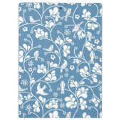 鳥および植物のオーナメントが付いているパターン クリップボード (裏面)