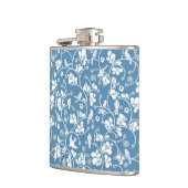 鳥および植物のオーナメントが付いているパターン フラスク (左)