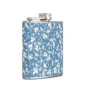 鳥および植物のオーナメントが付いているパターン フラスク (右)