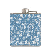 鳥および植物のオーナメントが付いているパターン フラスク (裏面)