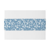 鳥および植物のオーナメントが付いているパターン 招待状ベリーバンド (裏面例)