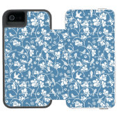 鳥および植物のオーナメントが付いているパターン INCIPIO iPhoneウォレットケース (フォリオ Open)