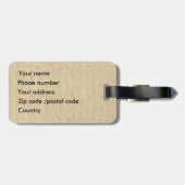 鳥および花が付いているガーリーなヴィンテージの荷物のラベル ラゲッジタグ (裏面横)