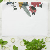 鳥および花が付いている台所タオル キッチンタオル (折り畳み)