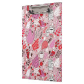 鳥および花が付いている風味がよいパターン クリップボード (左)