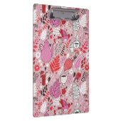 鳥および花が付いている風味がよいパターン クリップボード (右)