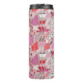 鳥および花が付いている風味がよいパターン タンブラー (裏面)