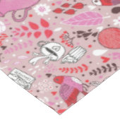 鳥および花が付いている風味がよいパターン テーブルクロス (アングル)