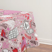 鳥および花が付いている風味がよいパターン テーブルクロス (インサイチュ)