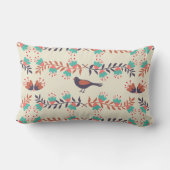 鳥および花の民芸 ランバークッション (裏面)