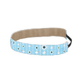 鳥および花の青パターン アスレチックヘッドバンド (右)