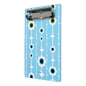 鳥および花の青パターン ミニクリップボード (アングル2)