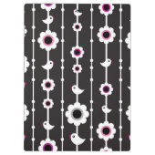 鳥および花模様 クリップボード (裏面)