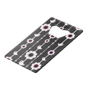 鳥および花模様 クレジットカード栓抜き (裏面アングル)