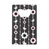 鳥および花模様 クレジットカード栓抜き (裏面)