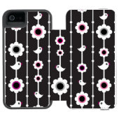 鳥および花模様 INCIPIO iPhoneウォレットケース (フォリオ Open)