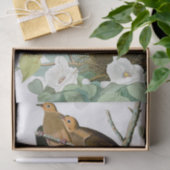 鳥および花自然な15" x 20"ティッシュペーパー 薄葉紙 (ギフト)