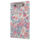 鳥および蝶が付いている花パターン クリップボード (左)