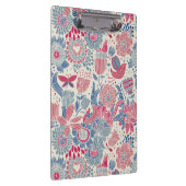 鳥および蝶が付いている花パターン クリップボード (右)