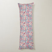 鳥および蝶が付いている花パターン ボディピロー (裏面 (縦))