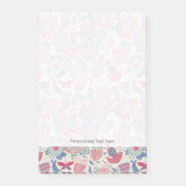 鳥および蝶が付いている花パターン ポストイット (正面)