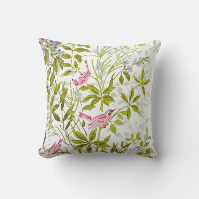 鳥および蝶枕#2 アウトドアクッション (正面)