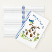 鳥お洒落の付いた斑犬 ノートブック (内側)